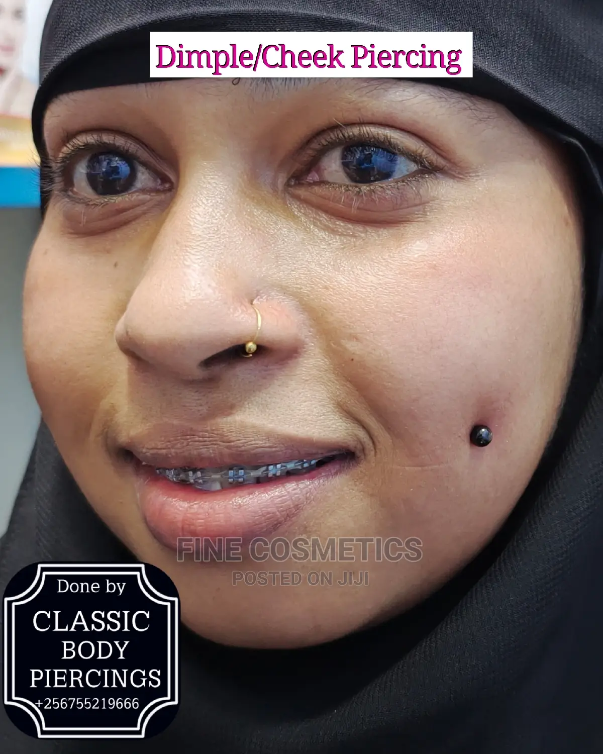 Dimple Piercing ,Cheek Piercing Kampala Uganda Professional