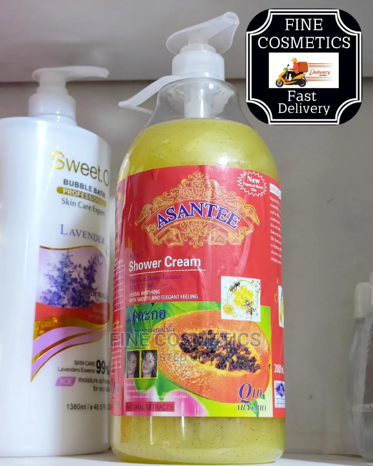 Asantee and Alpha Arbutin Shower Cream Lightening Shower Gel