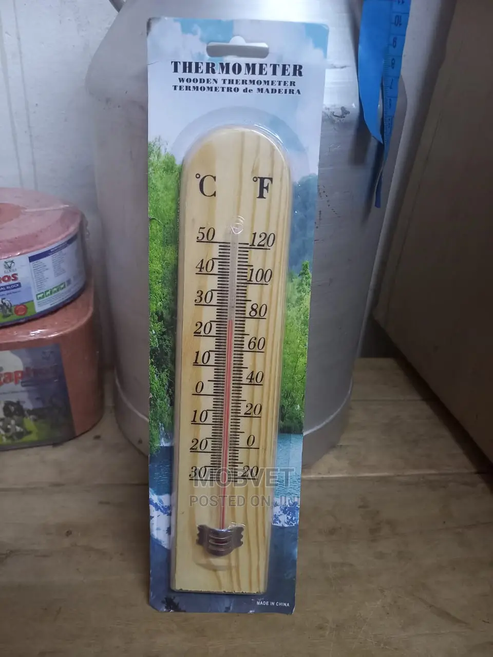 Wooden Wall Brooder Thermometer