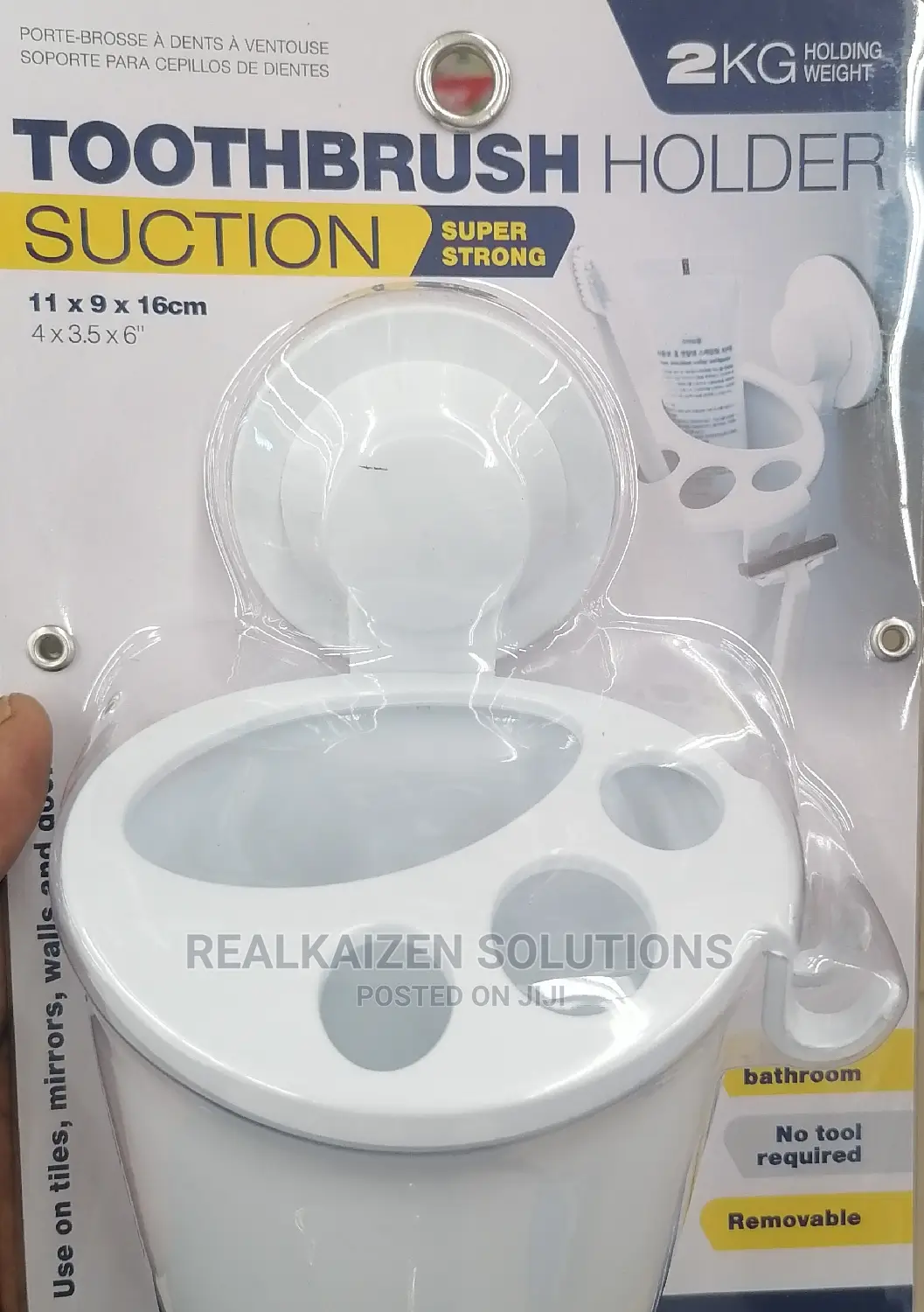 Wall Mounted 2kg Toothbrush Holder With Strong Suction
