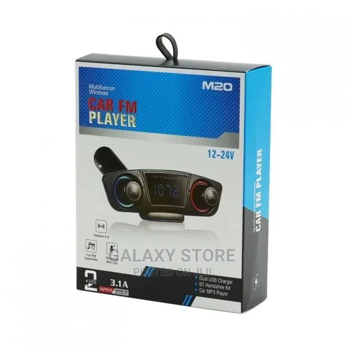 M20 Bluetooth Fm Transmitter Radio Audio Adaptor - Black