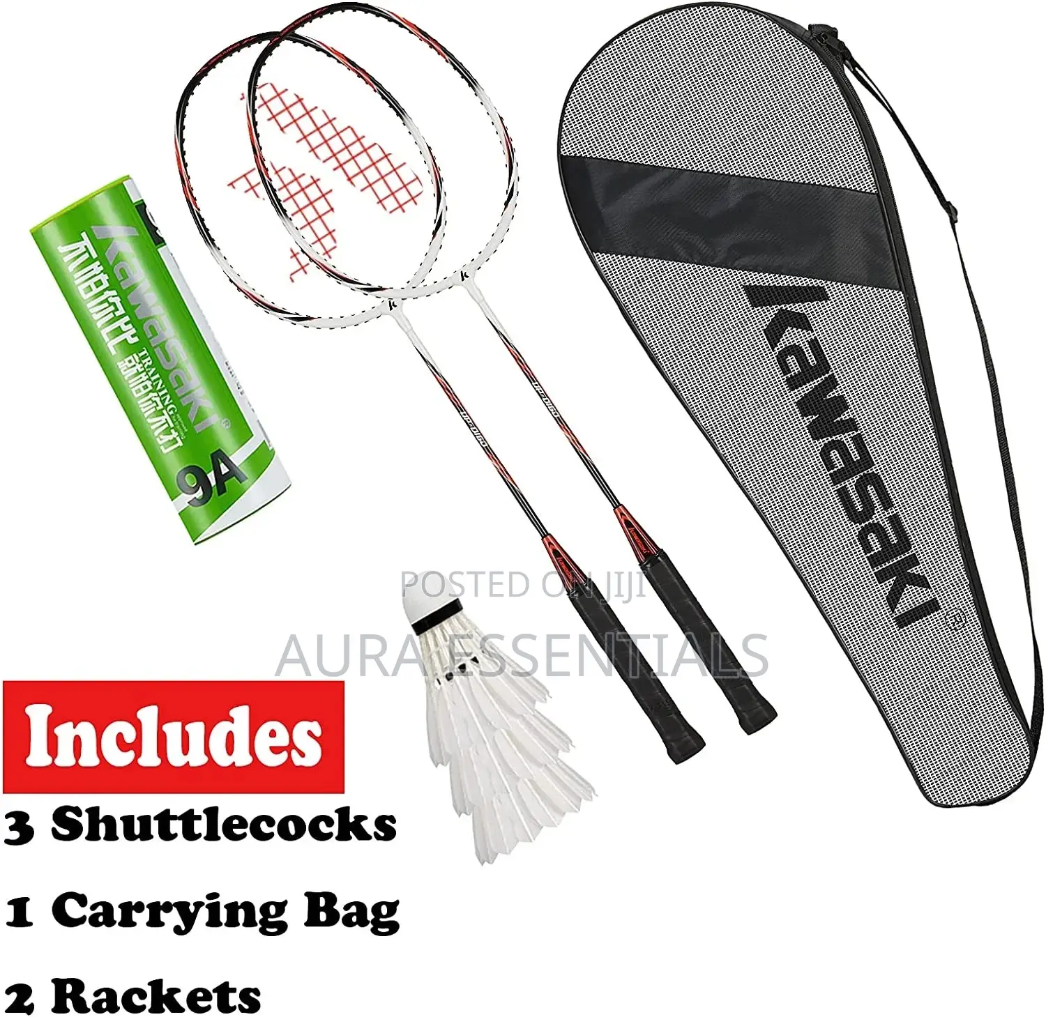 2 Player Badminton Racket Set With Shuttle