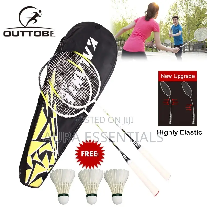 2 Player Badminton Racket Set With Shuttle