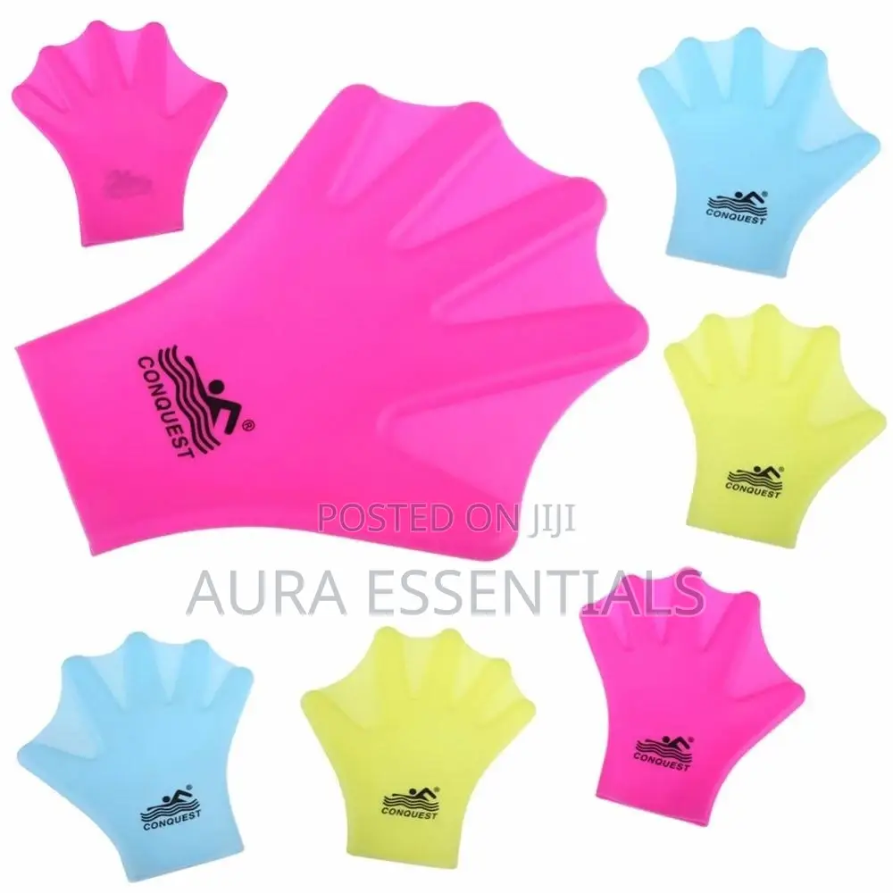 Silicone Webbed Swimming Gloves