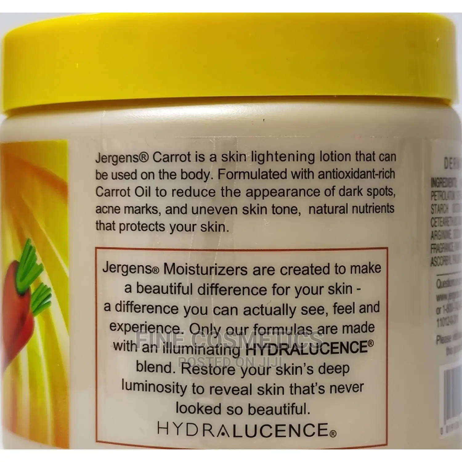 ORIGINAL Jergens Carrot Deep Lightening Spots Remover Cream