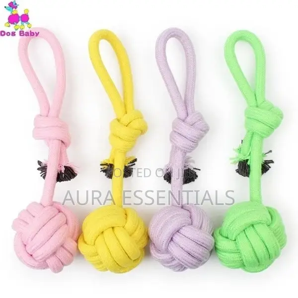 Dog Toy Cotton Rope Knot Chew Ball Grinding Teeth