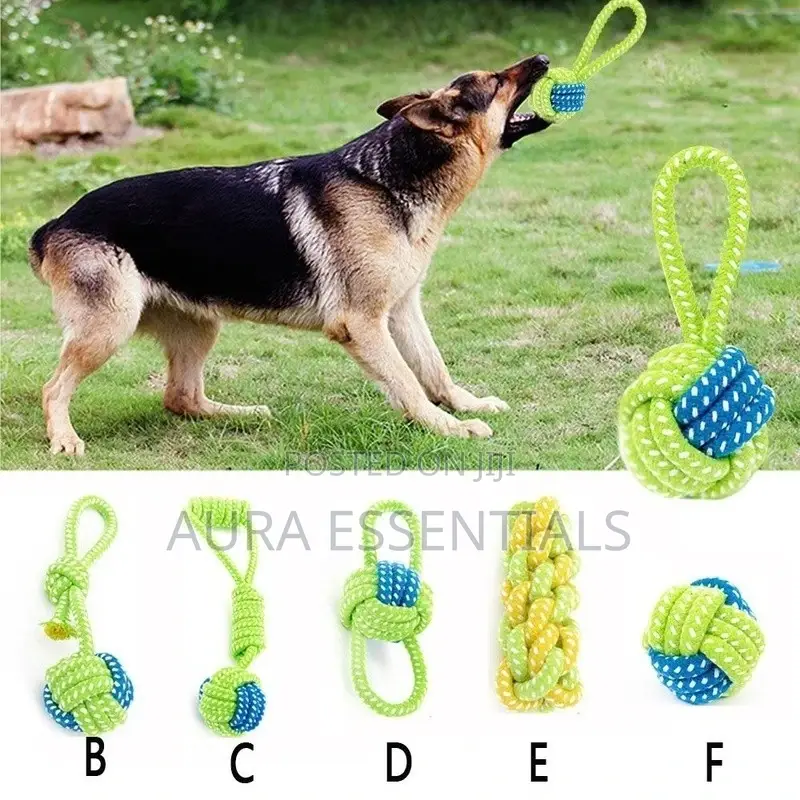 Dog Toy Cotton Rope Knot Chew Ball Grinding Teeth