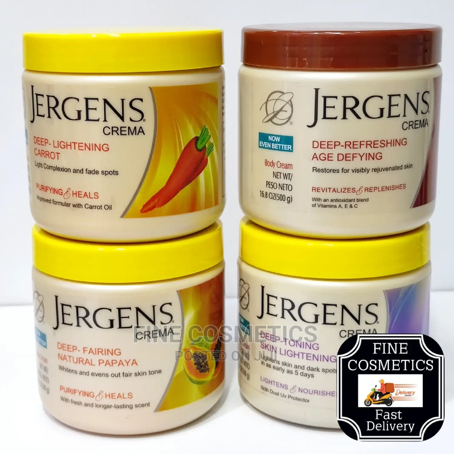 ORIGINAL Jergens Skin Lightening Deep Toning Cream 500ml
