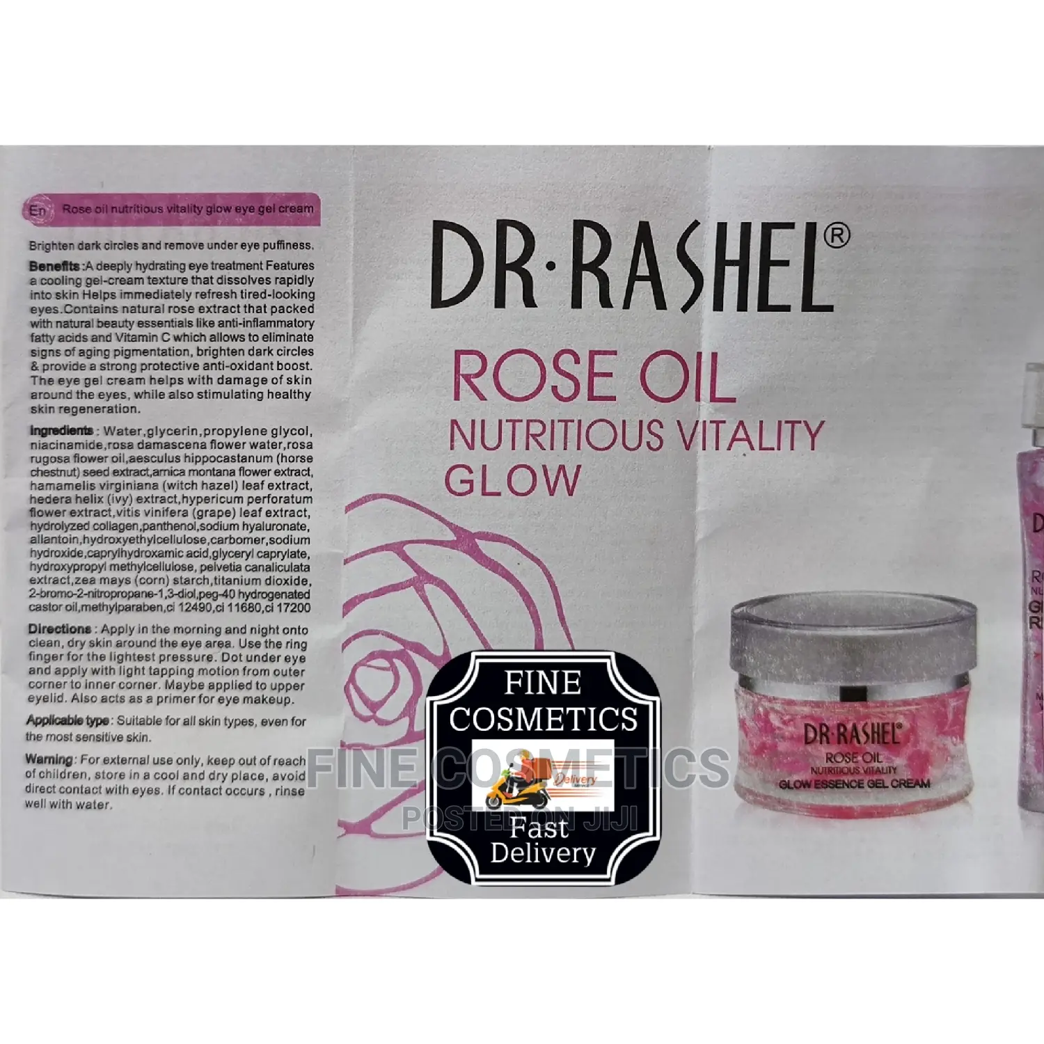 DR Rashel Rose Oil Eye Gel Cure For Dark Circles Under Eye