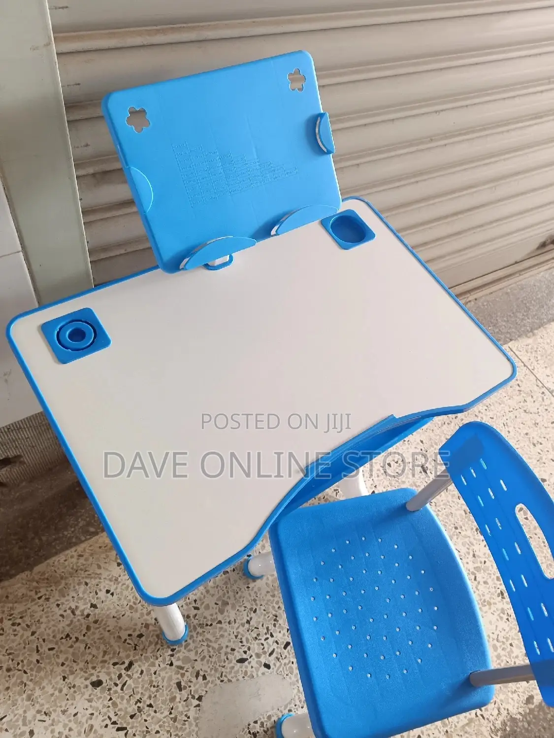 Kids Study Table Chair With Tablet Holdler
