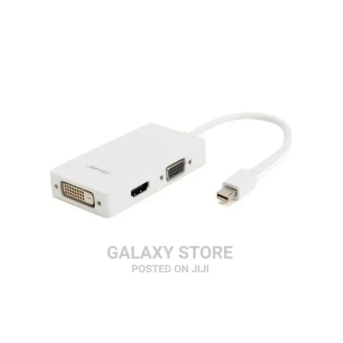 3in1 Thunderbolt Mini Display Port Dp to Hdmi Vga Dvi Adapto