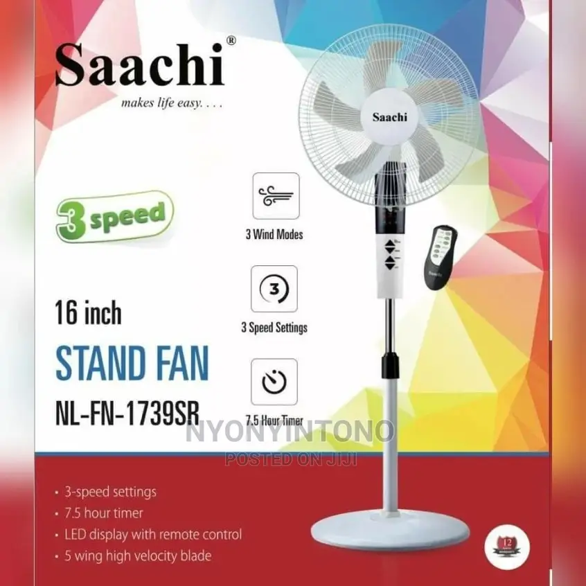 Saachi Stand Fan With Remote Control