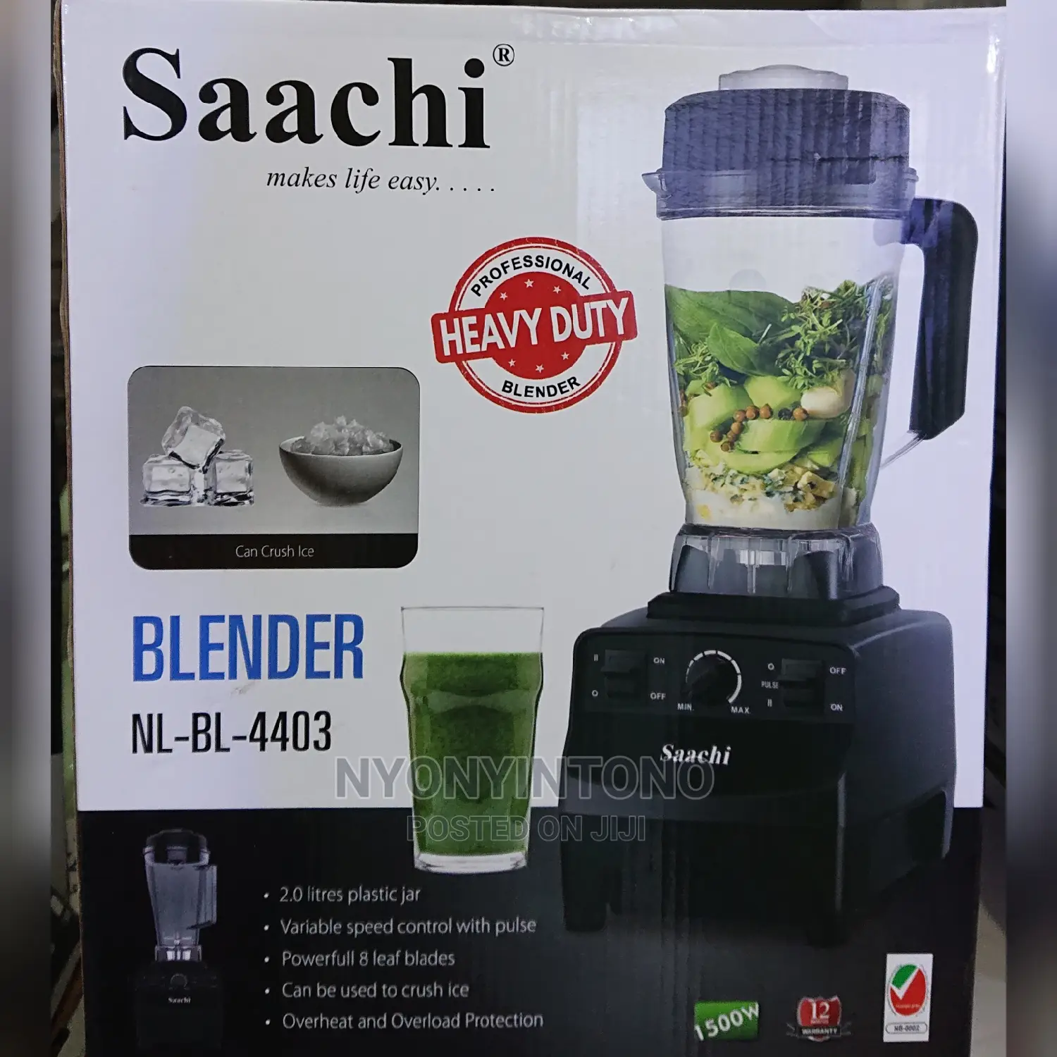 Saachi Heavy-Duty Commercial Blender Professional Blender