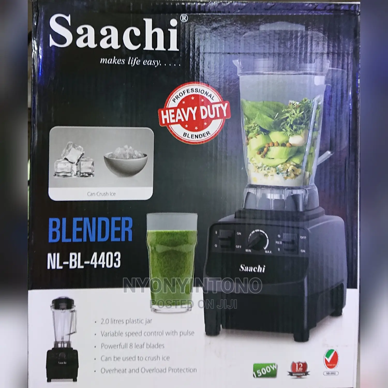 Saachi Heavy-Duty Commercial Blender Professional Blender