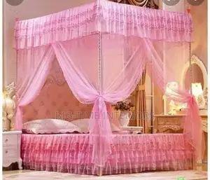 Pink 4stand Square Mosquito Net