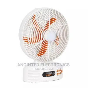 Rechargeable Table Fan With Radio Bluetooth Speaker