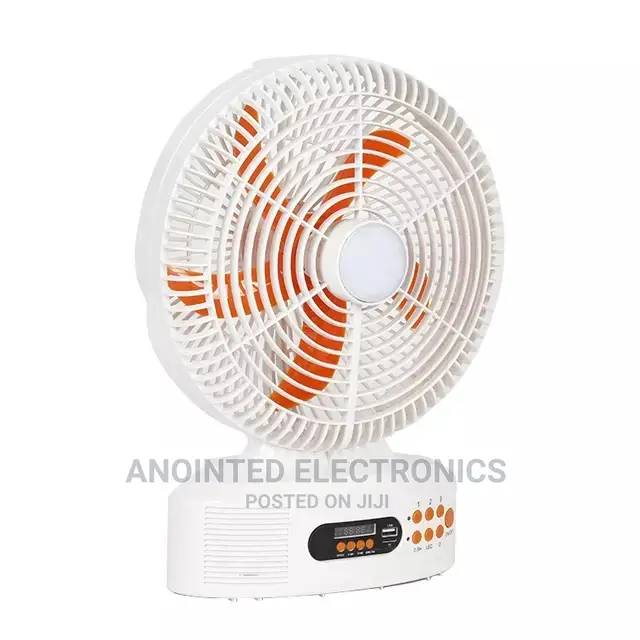 Rechargeable Table Fan With Radio Bluetooth Speaker