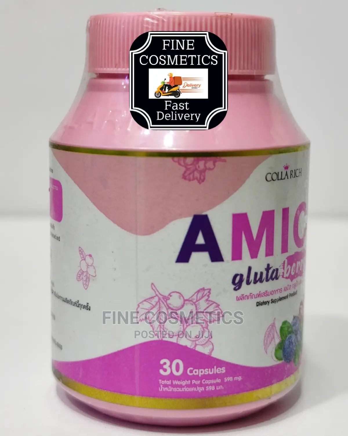 AMICE GLUTA BERRY Skin Whitening Tabs by COLLARICH 30capsule