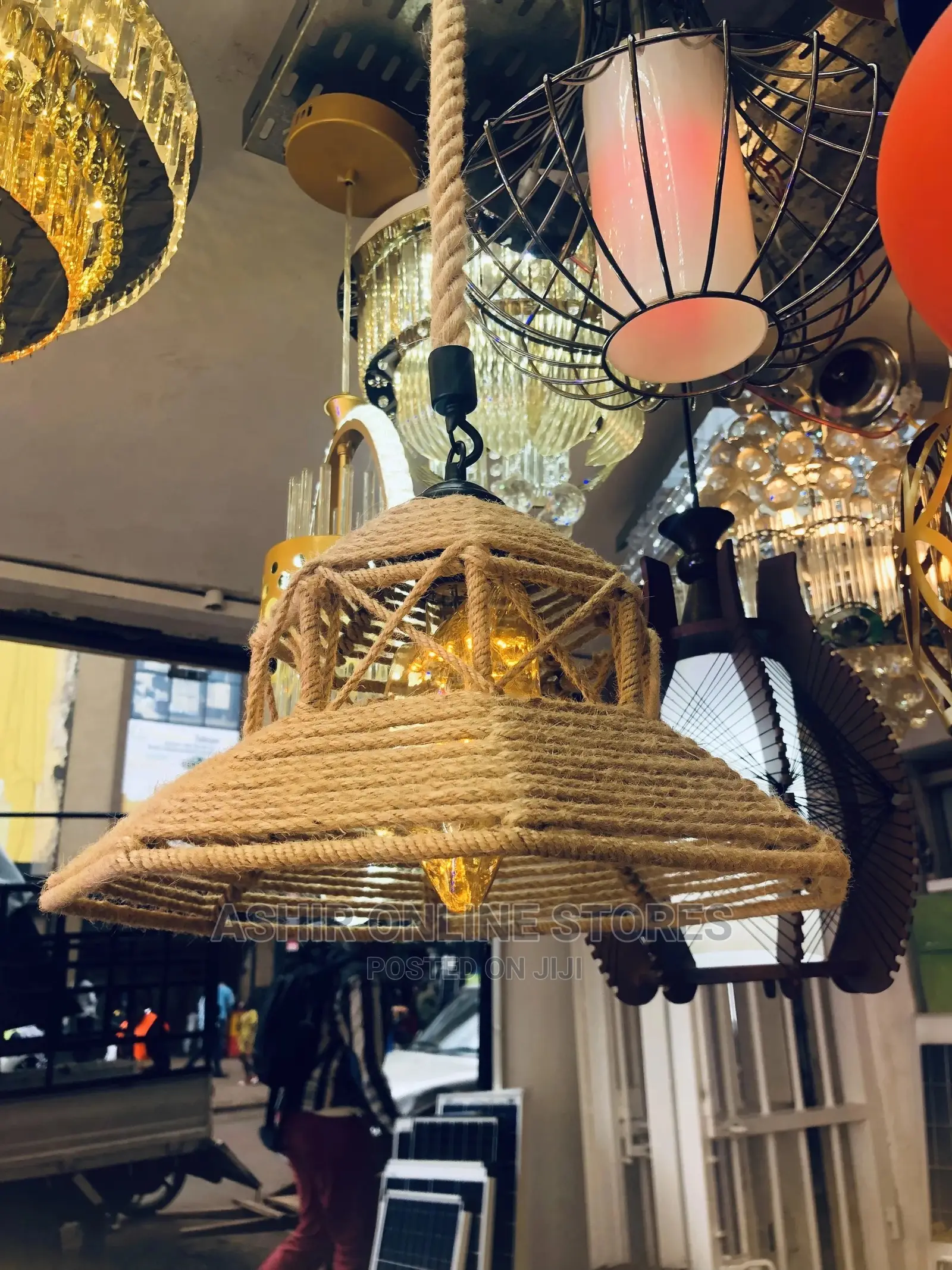 Rope Pendant Lamp Holder