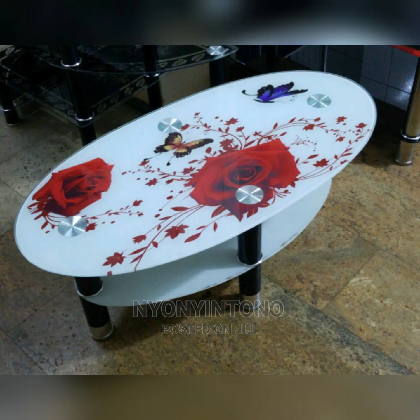 Oval Glass Coffee Centre Table