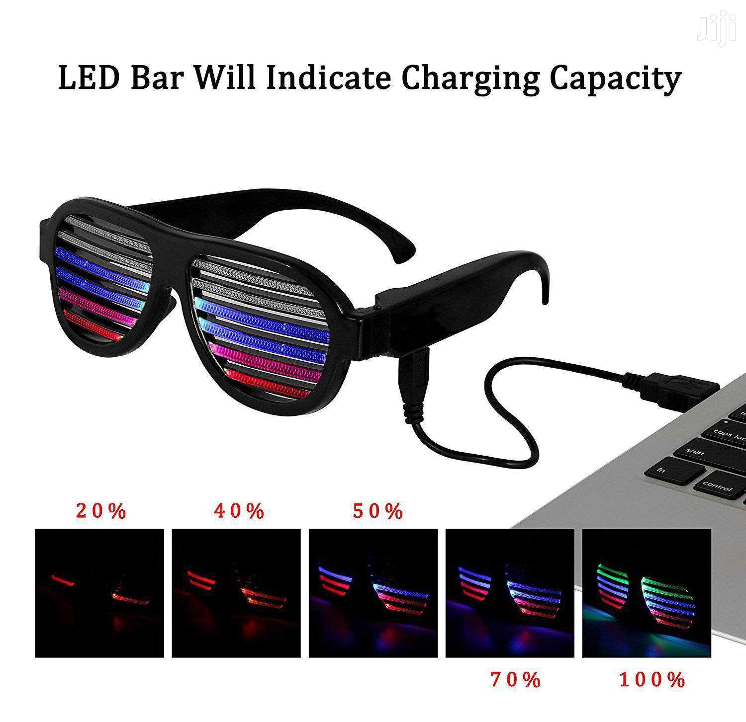 Led Rechargeable Sound Sensitive Glasses