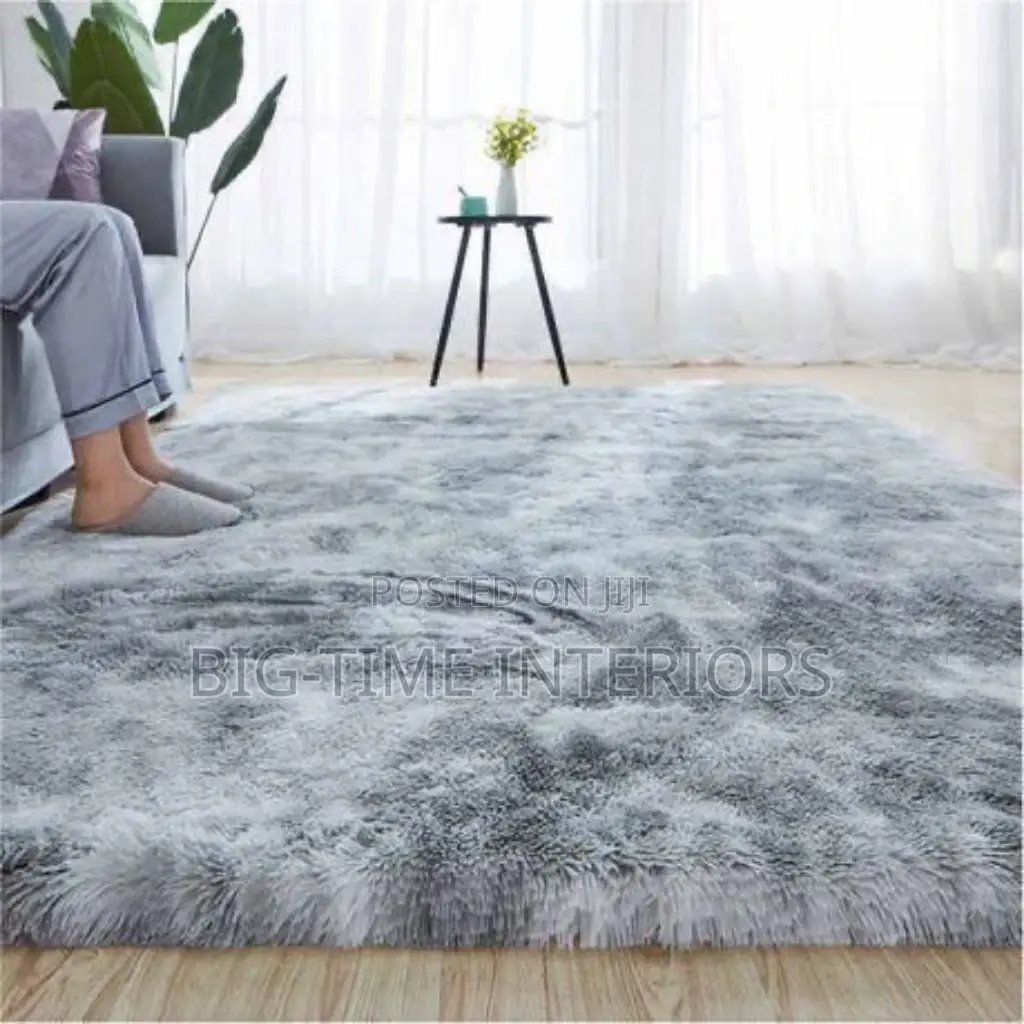 Classy Gray Patch Center Carpet Medium