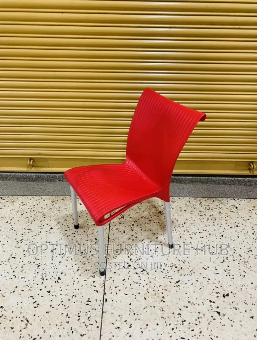 Armless Plastic Chair (Red)