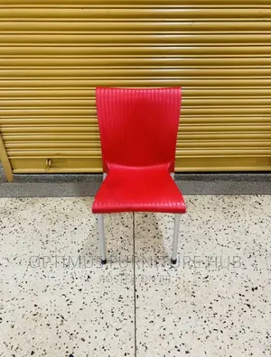 Armless Plastic Chair (Red)