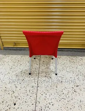 Armless Plastic Chair (Red)