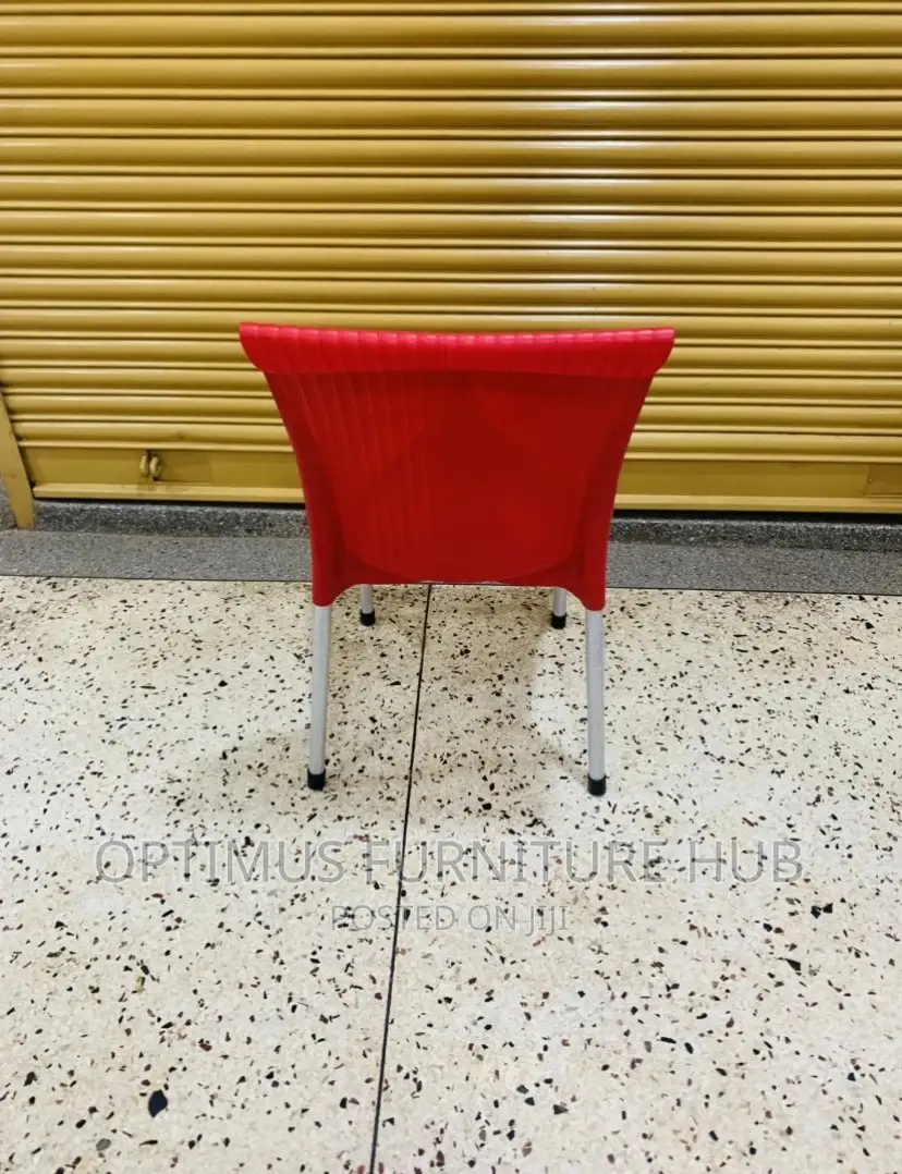 Armless Plastic Chair (Red)