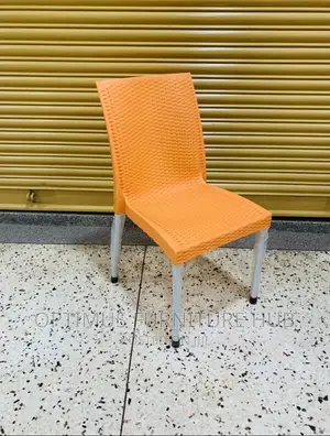 Knitted Armless Chair (Orange)