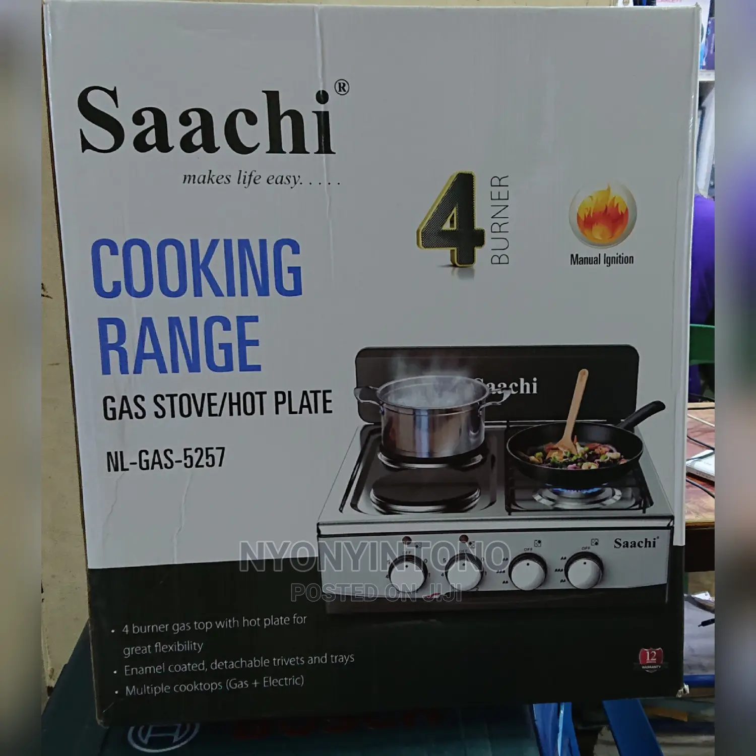 2 + 2 Saachi Gas and Electric Cooker