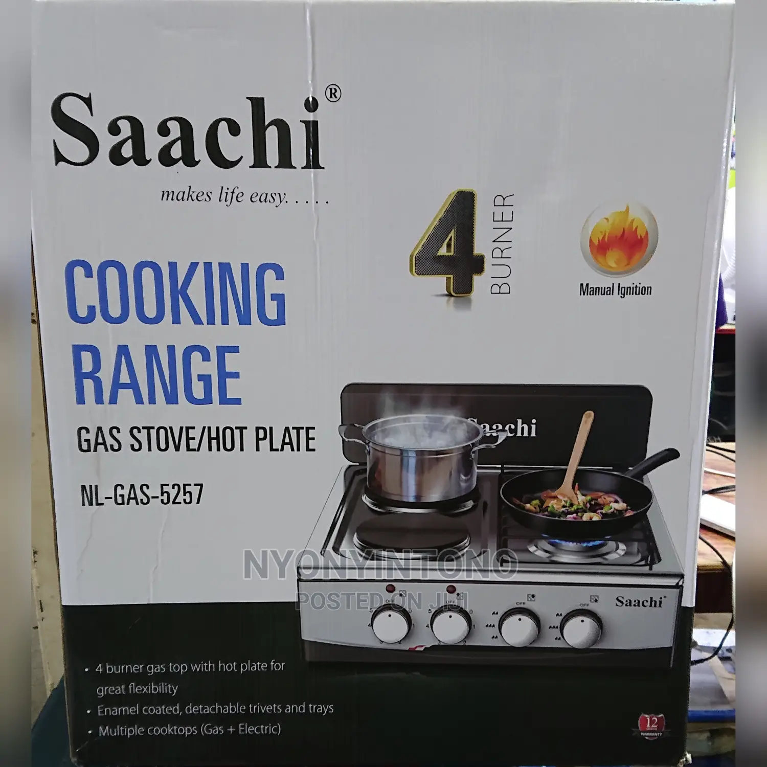 Saachi 2gas and 2 Electric Cooker