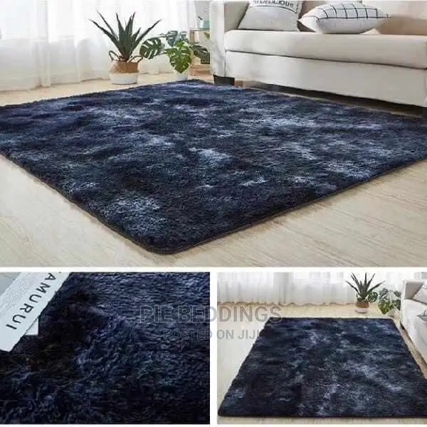 Black Rubbit Fur Carpets