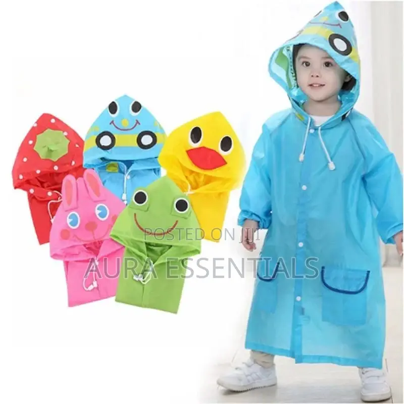 Children's Long Raincoat Boys and Girls Waterproof Jacket