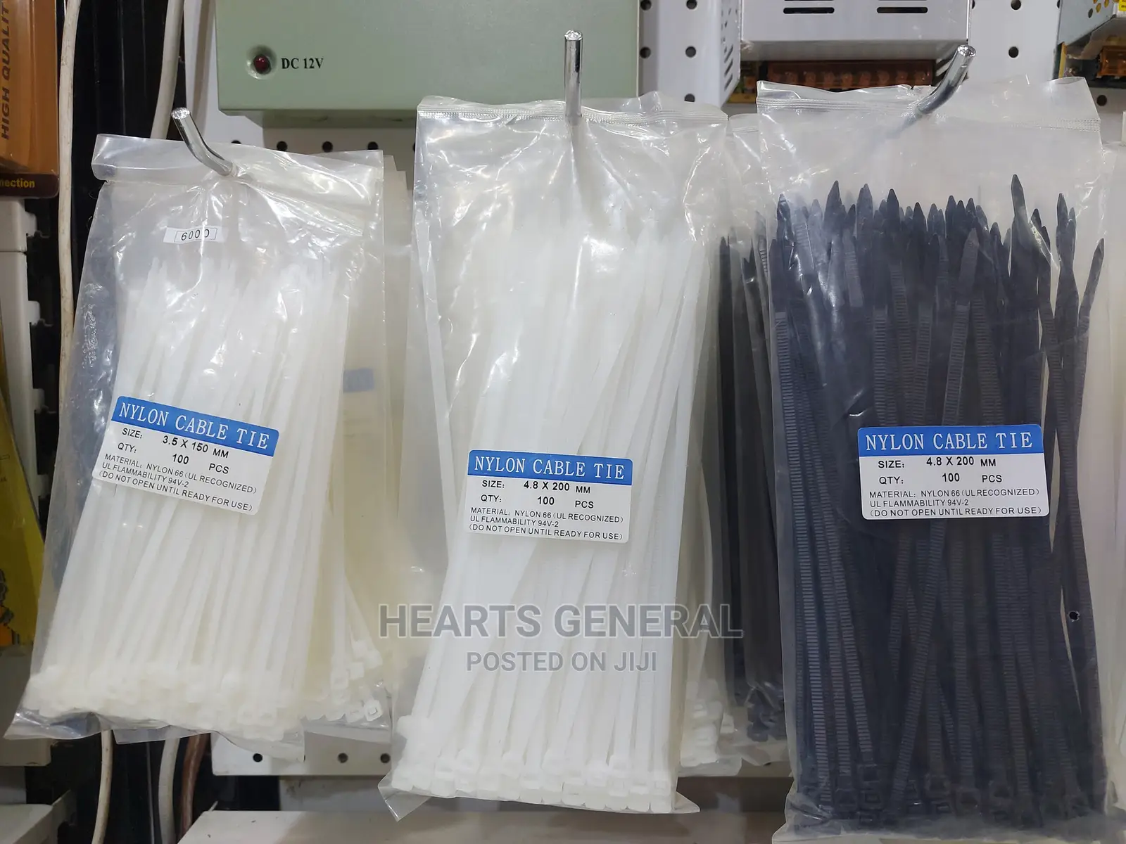 Nylon Cable Tie 3.5x150mm, White (100pcs)