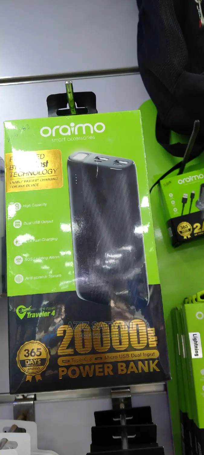 Oraimo 20W PD3.0 QC3.0 Quick Charge 20000mah Power Bank