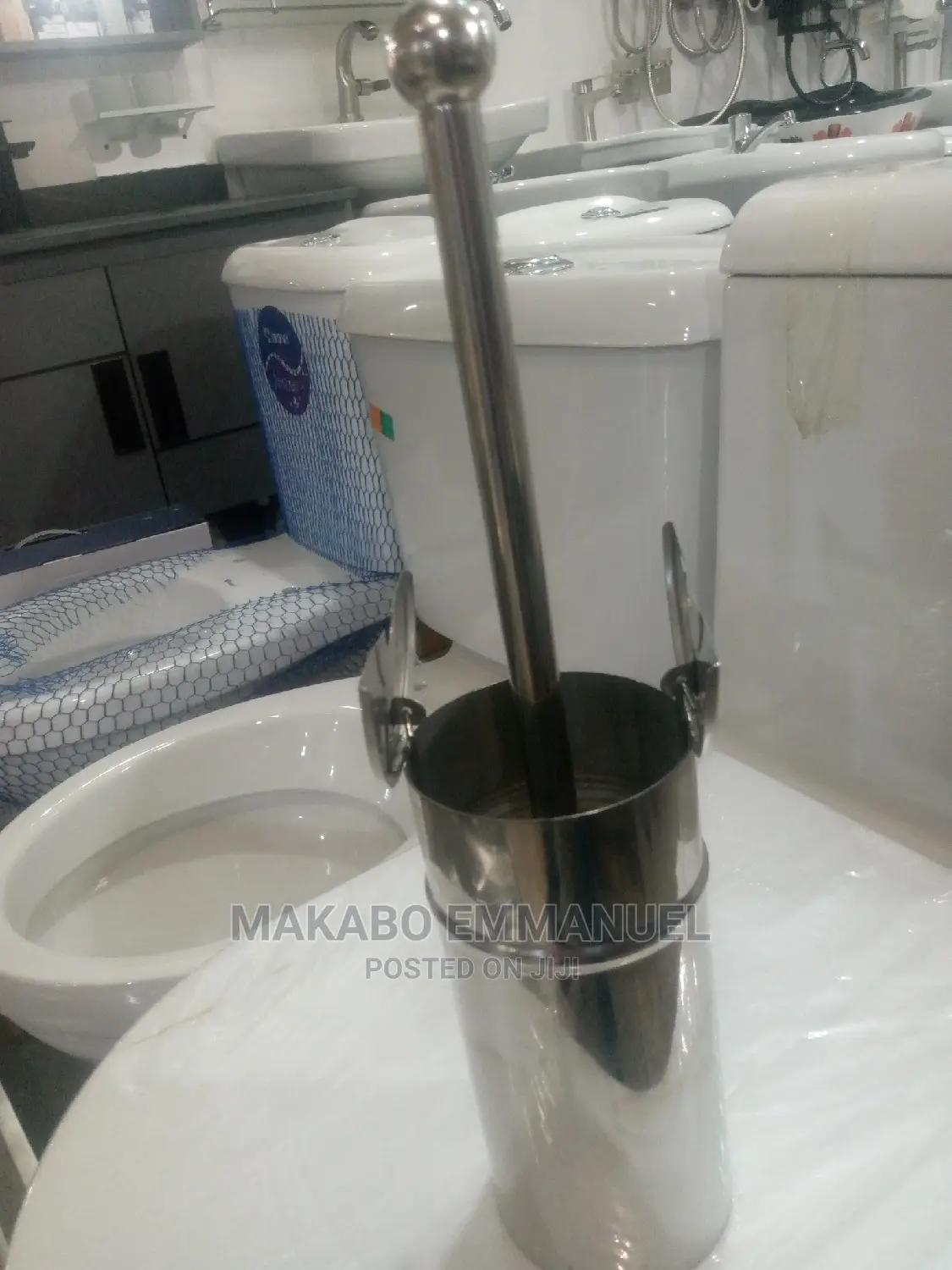 Spring Metalic Toilet Brush