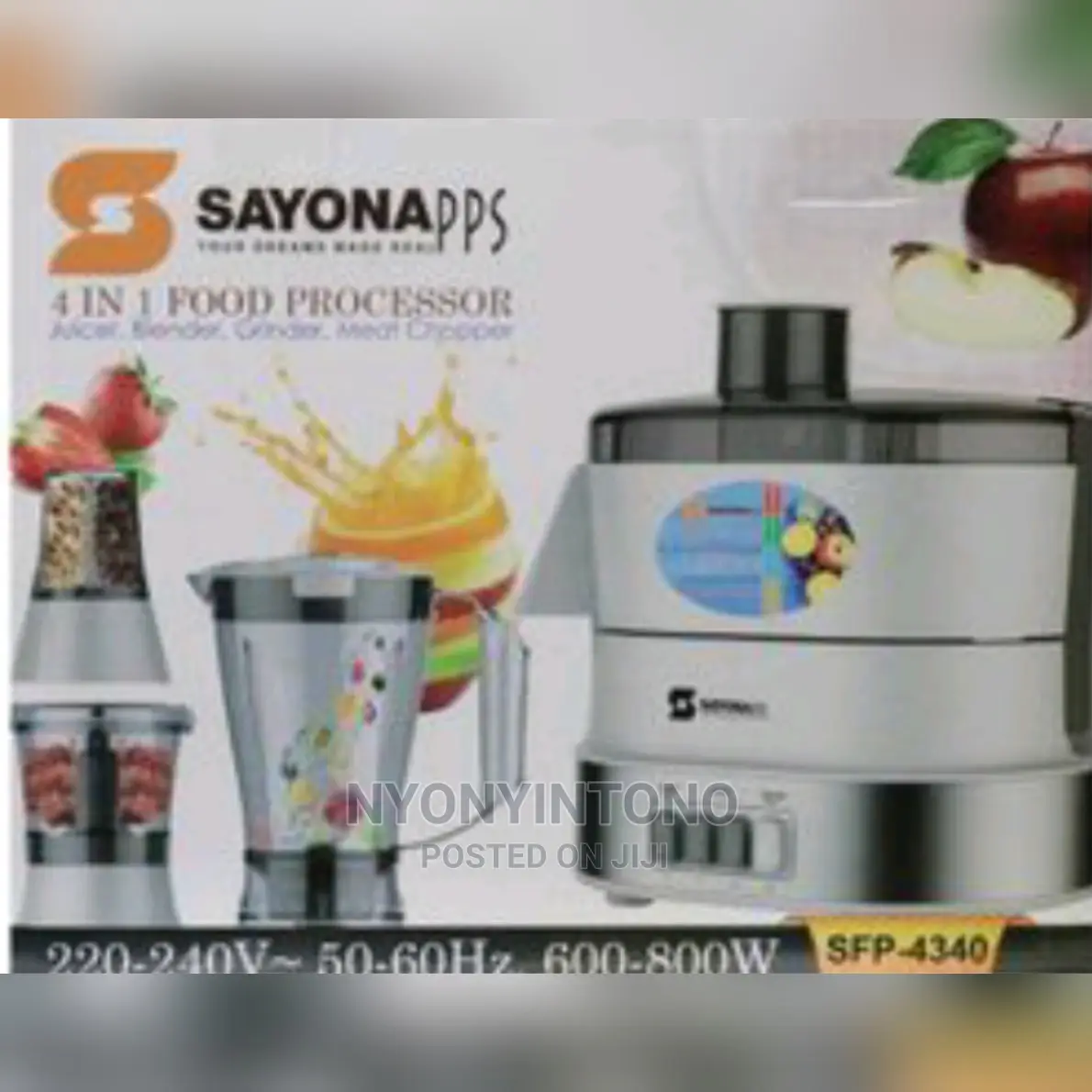 Sayona 4 in 1 Food Processor