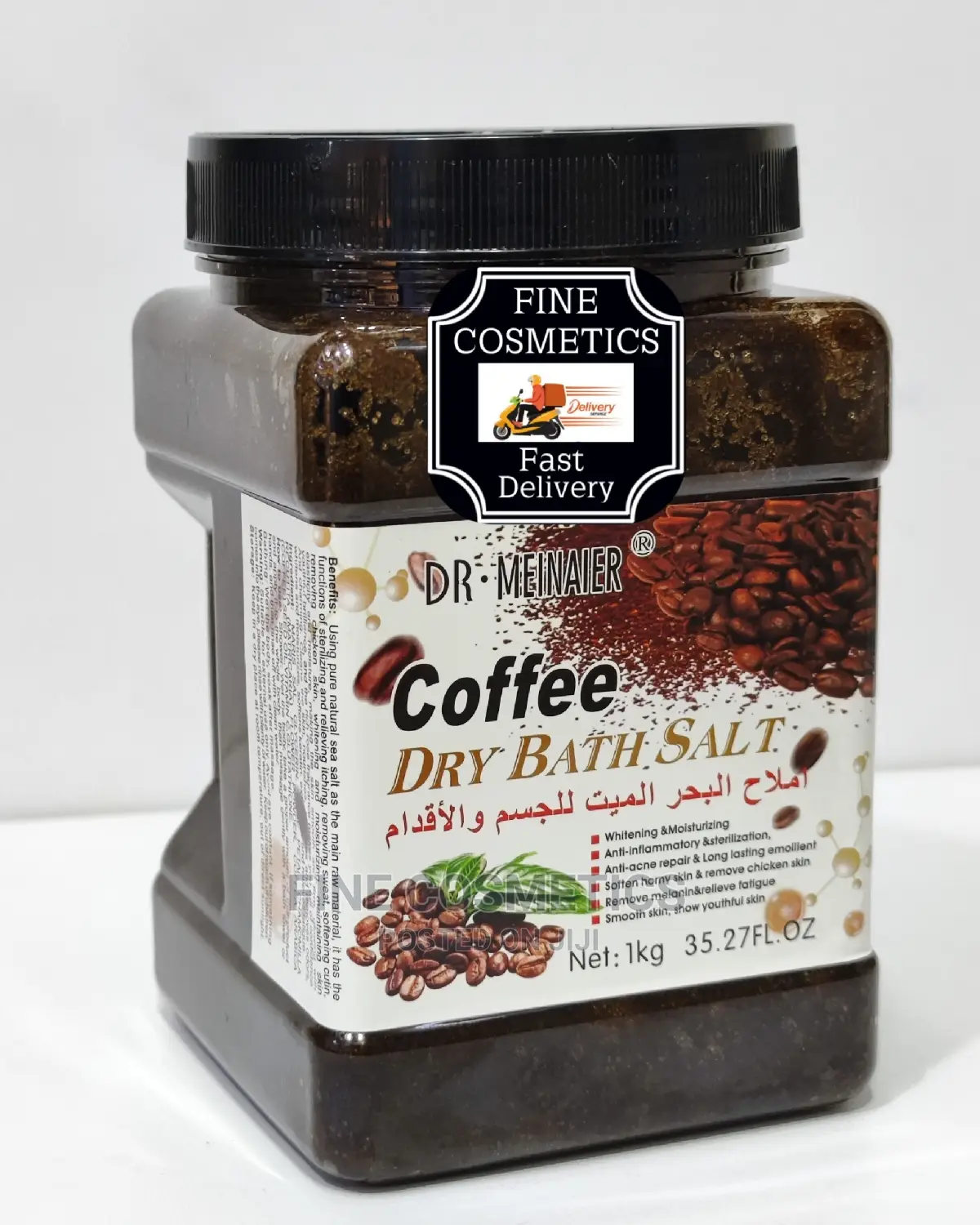 1kg Whitening Dry Sea Salt Bathing Coffee Scrub by Dr MEINAI