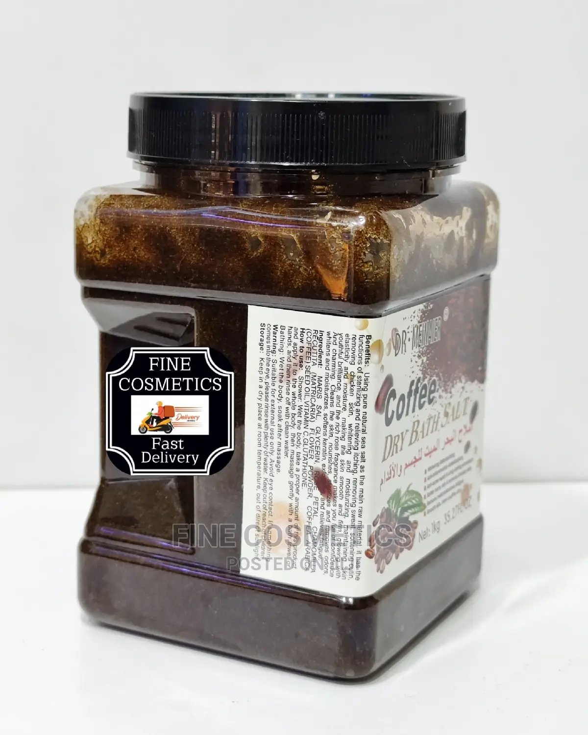 1kg Whitening Dry Sea Salt Bathing Coffee Scrub by Dr MEINAI