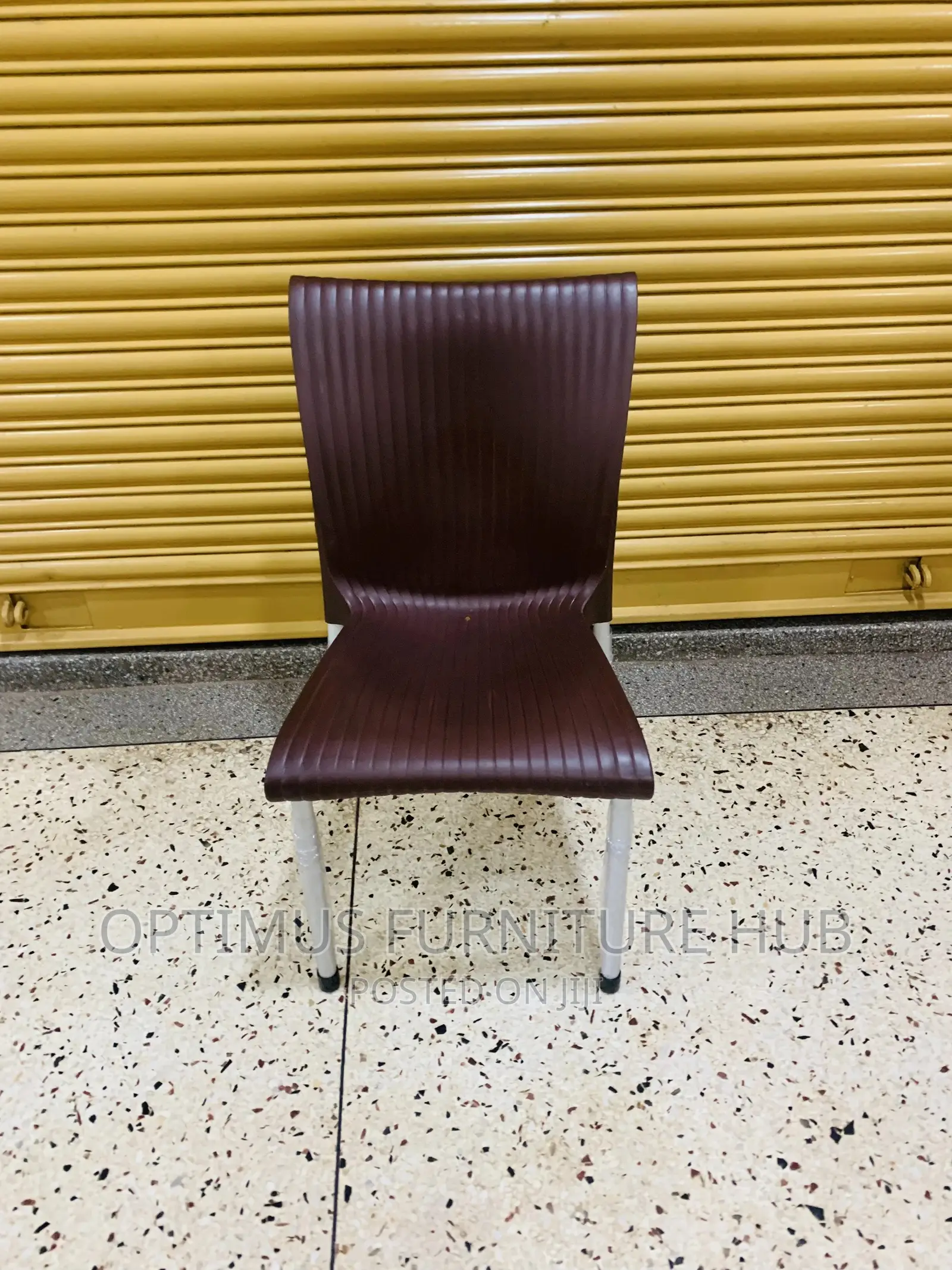 Armless Plastic Chair (Coffee Brown)