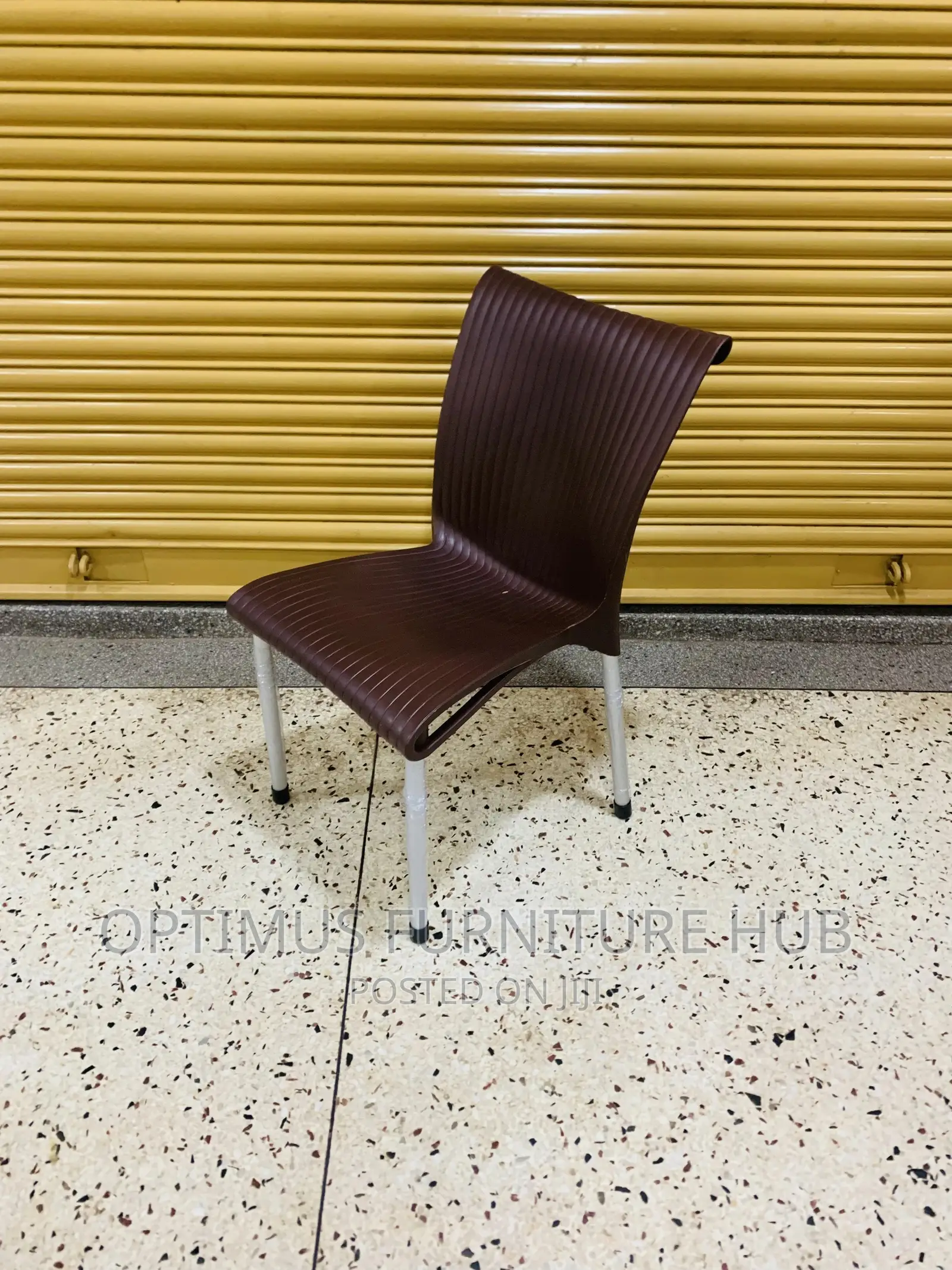 Armless Plastic Chair (Coffee Brown)