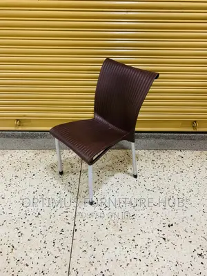 Armless Plastic Chair (Coffee Brown)