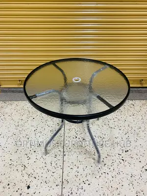 Glass Table (With An Umbrella Whole)