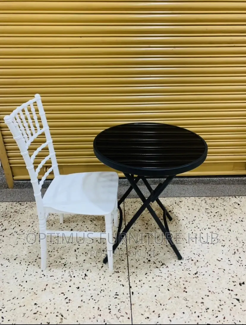 Foldable Glass Table and Chair