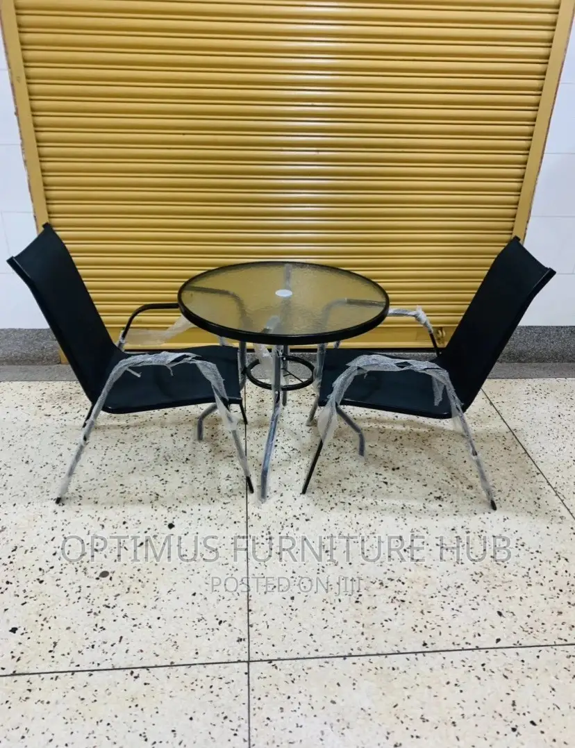 Glass Combo With Two Chairs