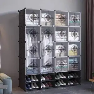 4 Columns Plastic Wardrobe