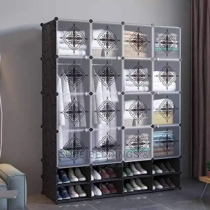 4 Columns Plastic Wardrobe