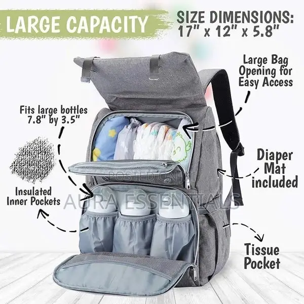 Multifunction Baby Diaper Bag and Bed